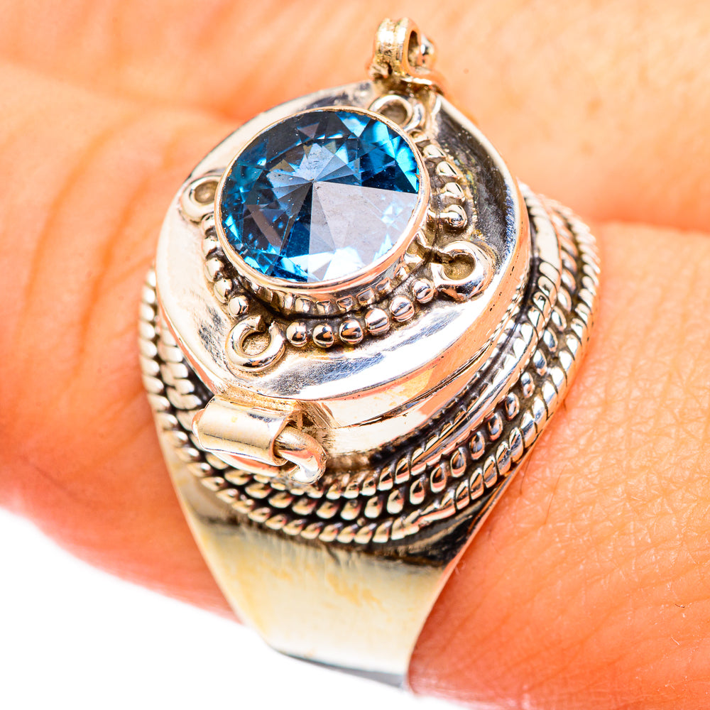 Swiss Blue Topaz Rings handcrafted by Anasilvercos - RING123325