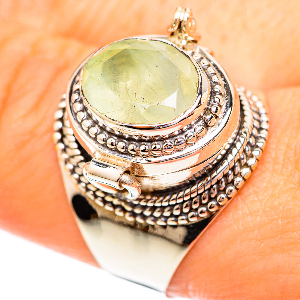 Prehnite Rings handcrafted by Anasilvercos - RING123331