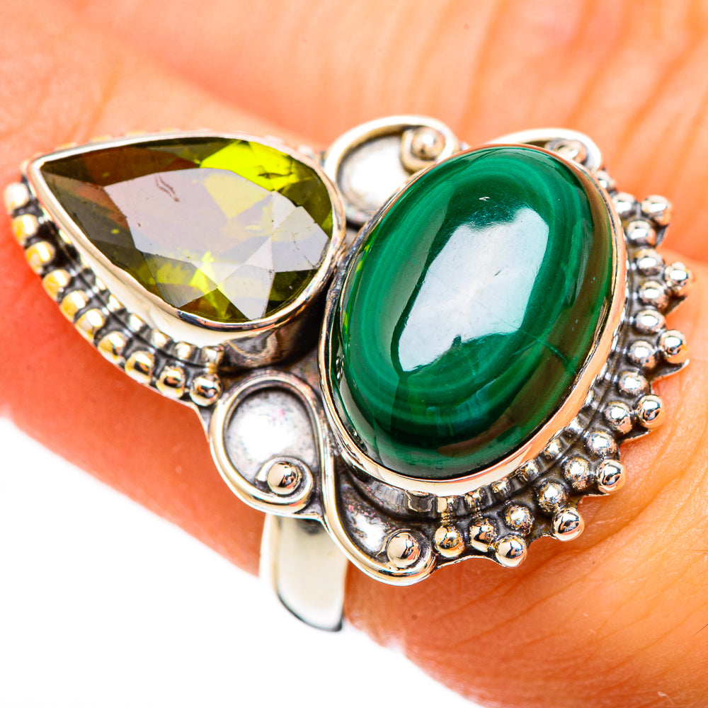 Malachite Rings handcrafted by Anasilvercos - RING123351