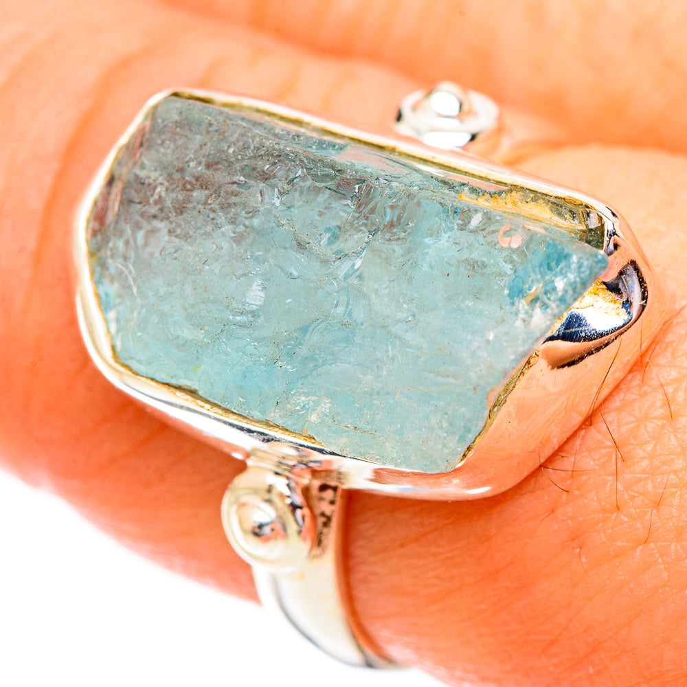 Aquamarine Rings handcrafted by Anasilvercos - RING123368