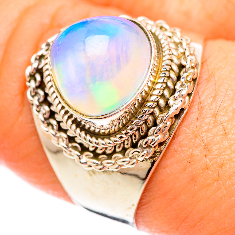 Ethiopian Opal Rings handcrafted by Anasilvercos - RING123378