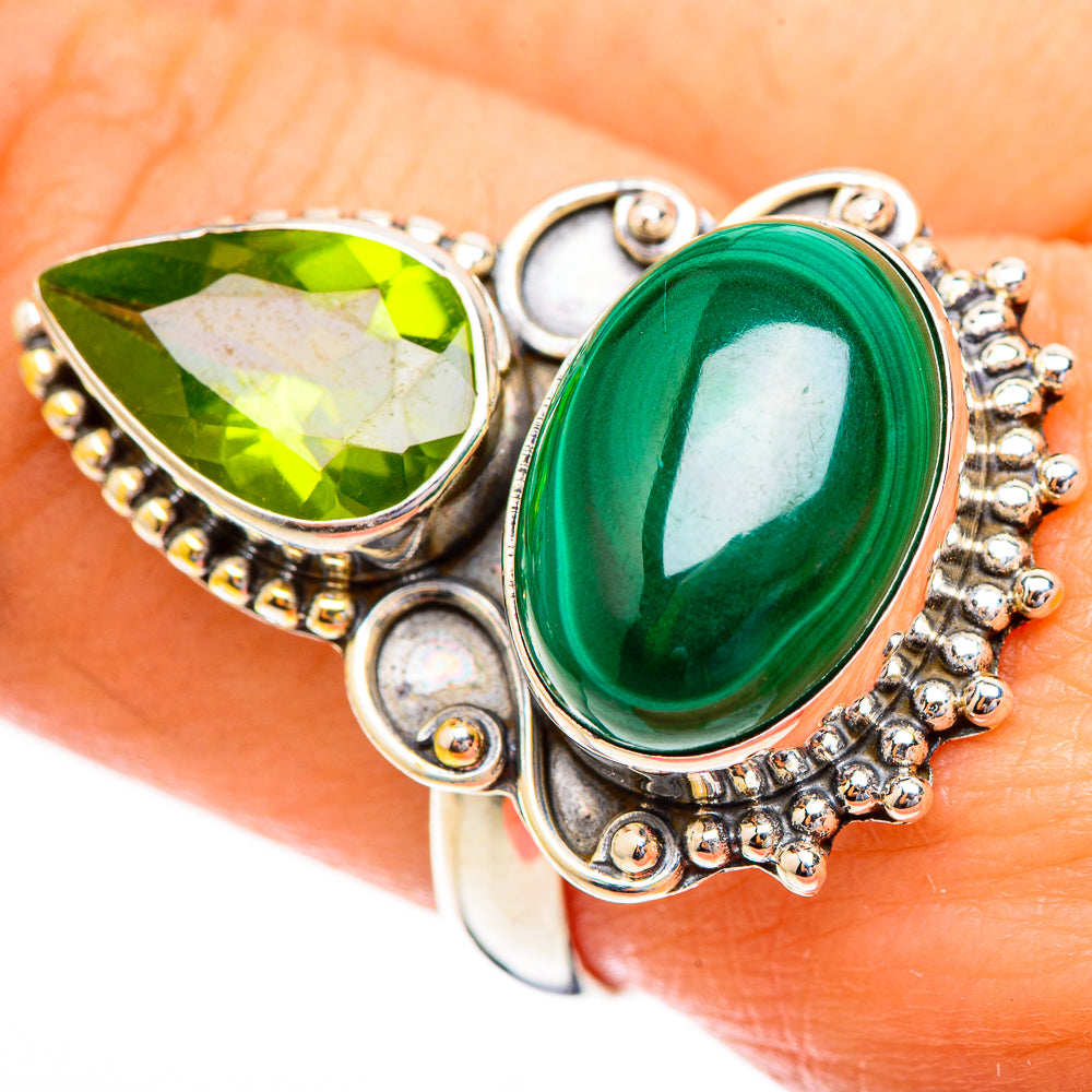 Malachite Rings handcrafted by Anasilvercos - RING123403
