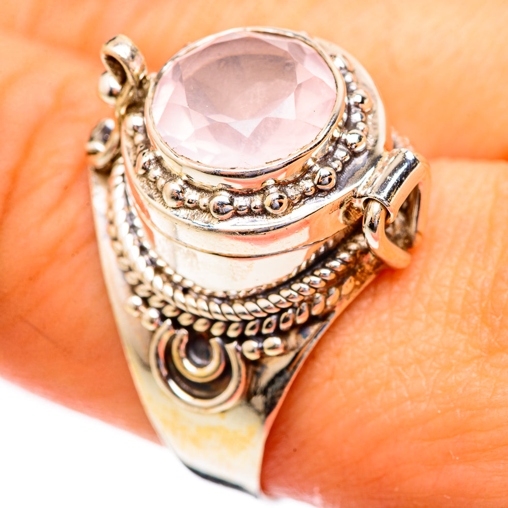 Rose Quartz Rings handcrafted by Anasilvercos - RING123406