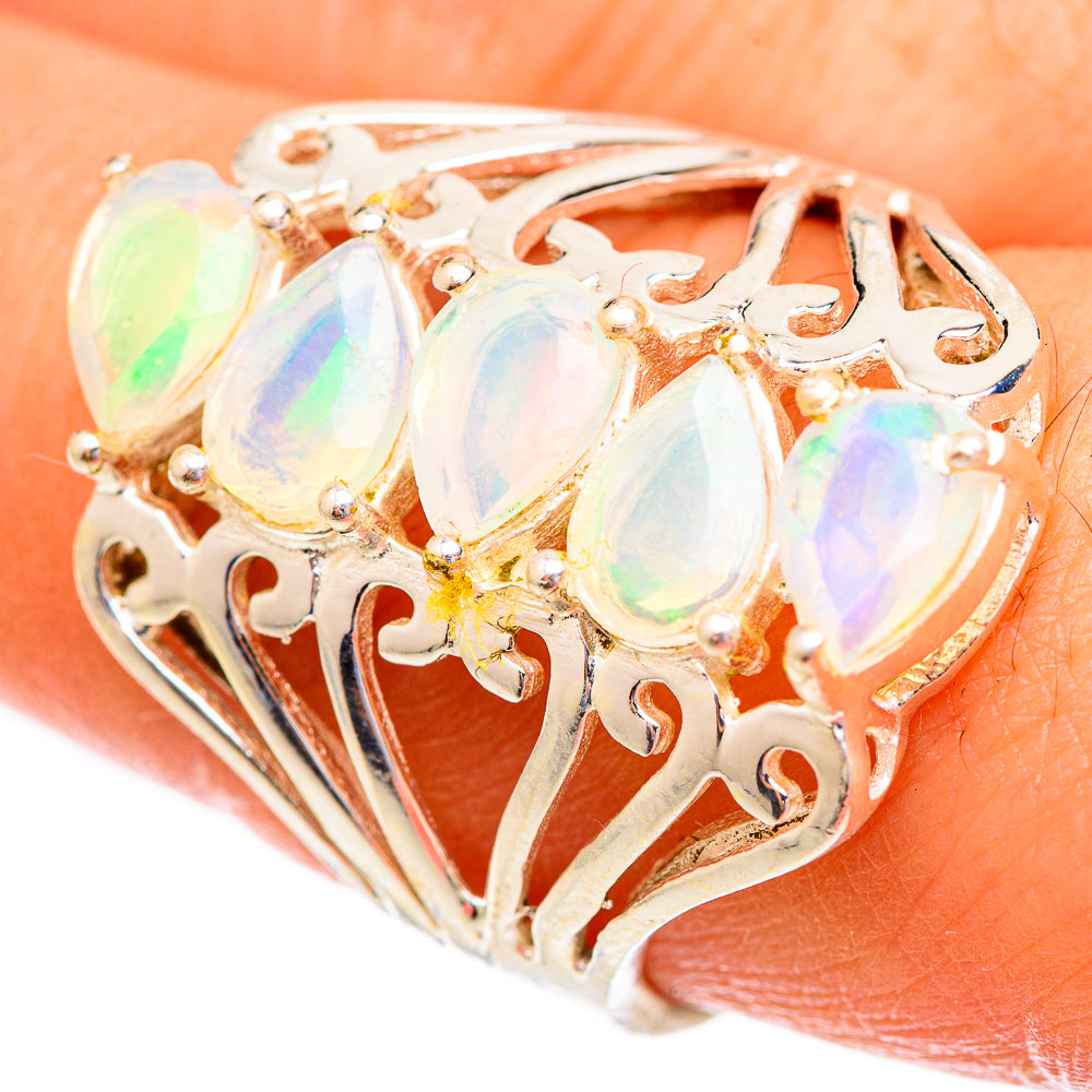 Ethiopian Opal Rings handcrafted by Anasilvercos - RING123410