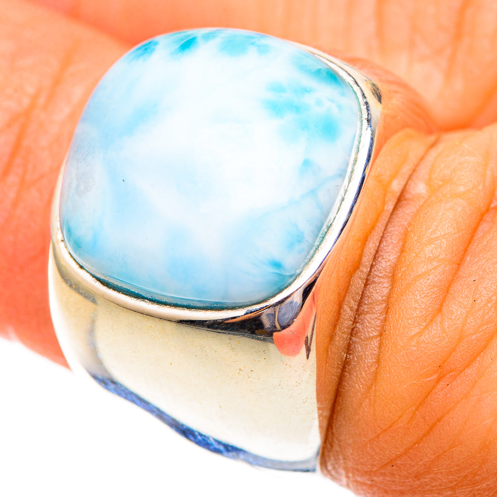 Larimar Rings handcrafted by Anasilvercos - RING123413