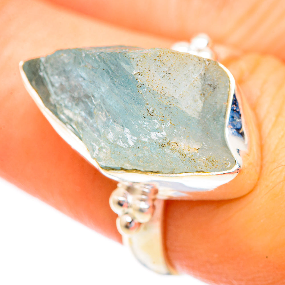 Aquamarine Rings handcrafted by Anasilvercos - RING123414