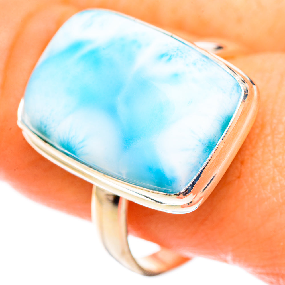 Larimar Rings handcrafted by Anasilvercos - RING123416