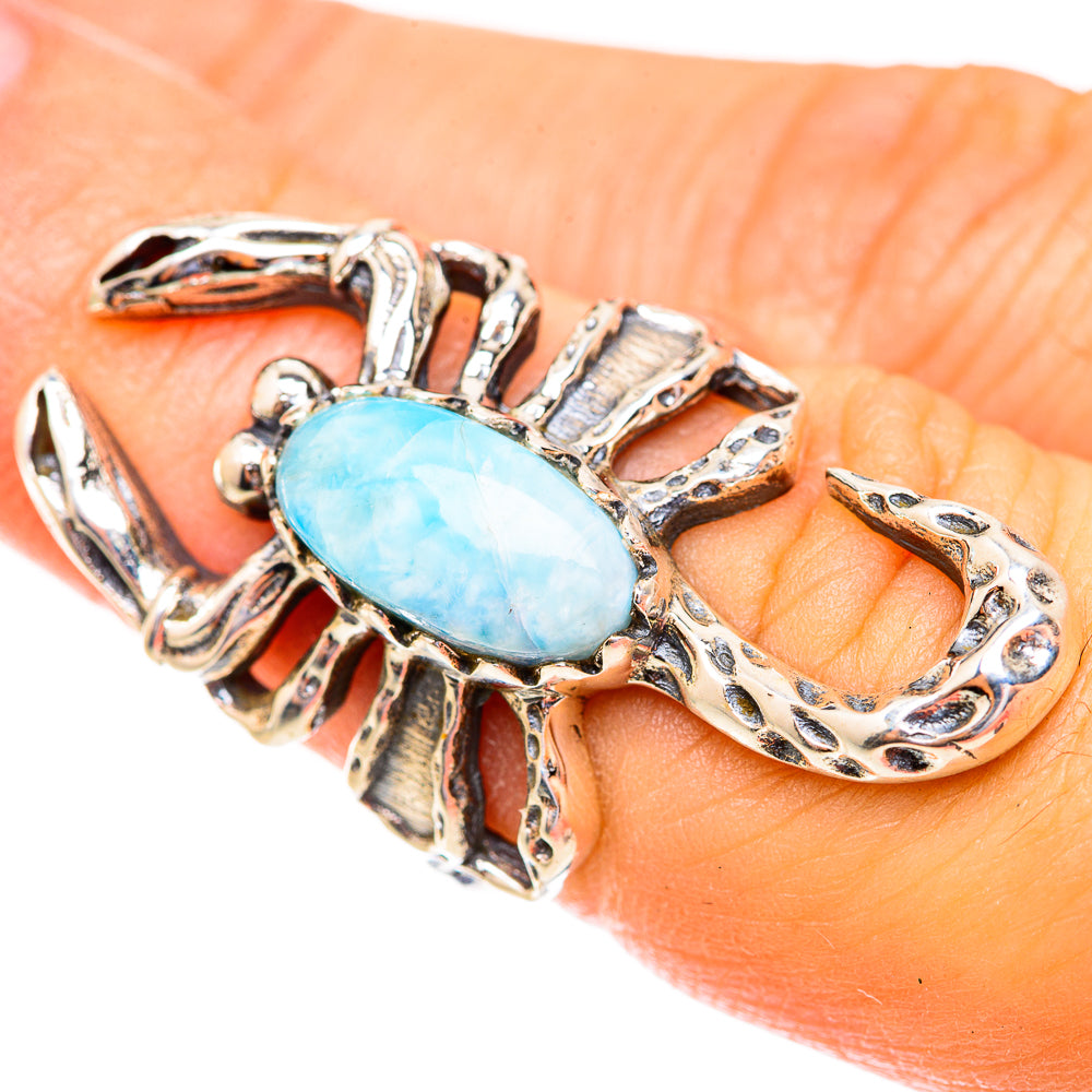 Larimar Rings handcrafted by Anasilvercos - RING123417