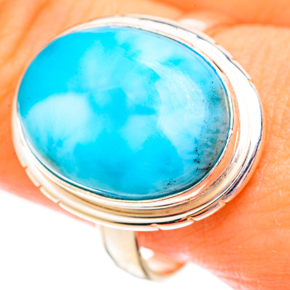 Larimar Rings handcrafted by Anasilvercos - RING123419