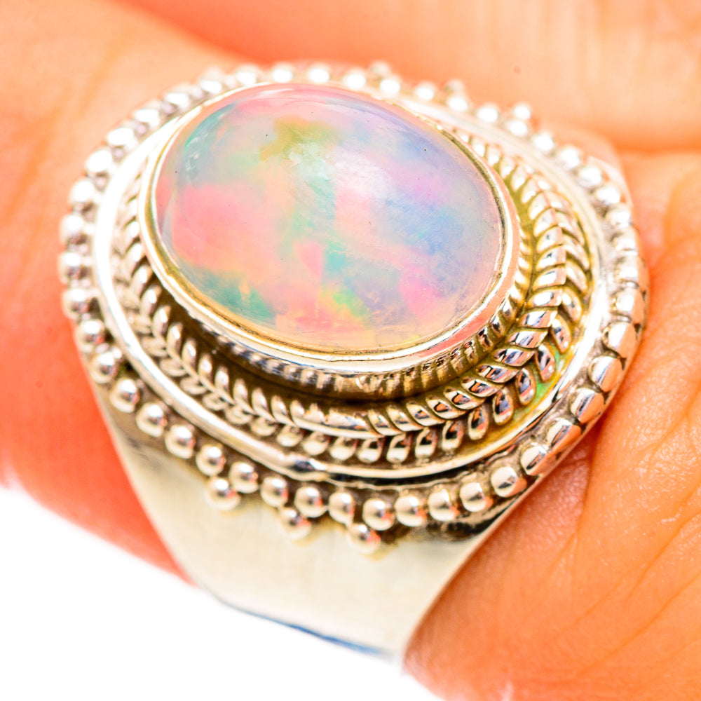 Ethiopian Opal Rings handcrafted by Anasilvercos - RING123425