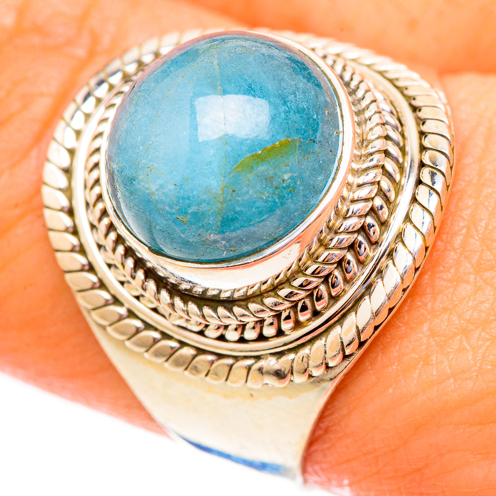 Aquamarine Rings handcrafted by Anasilvercos - RING123428