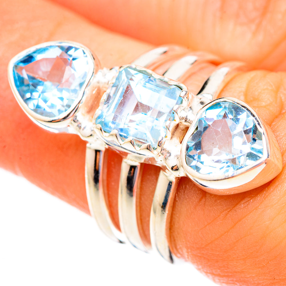 Swiss Blue Topaz Rings handcrafted by Anasilvercos - RING123438