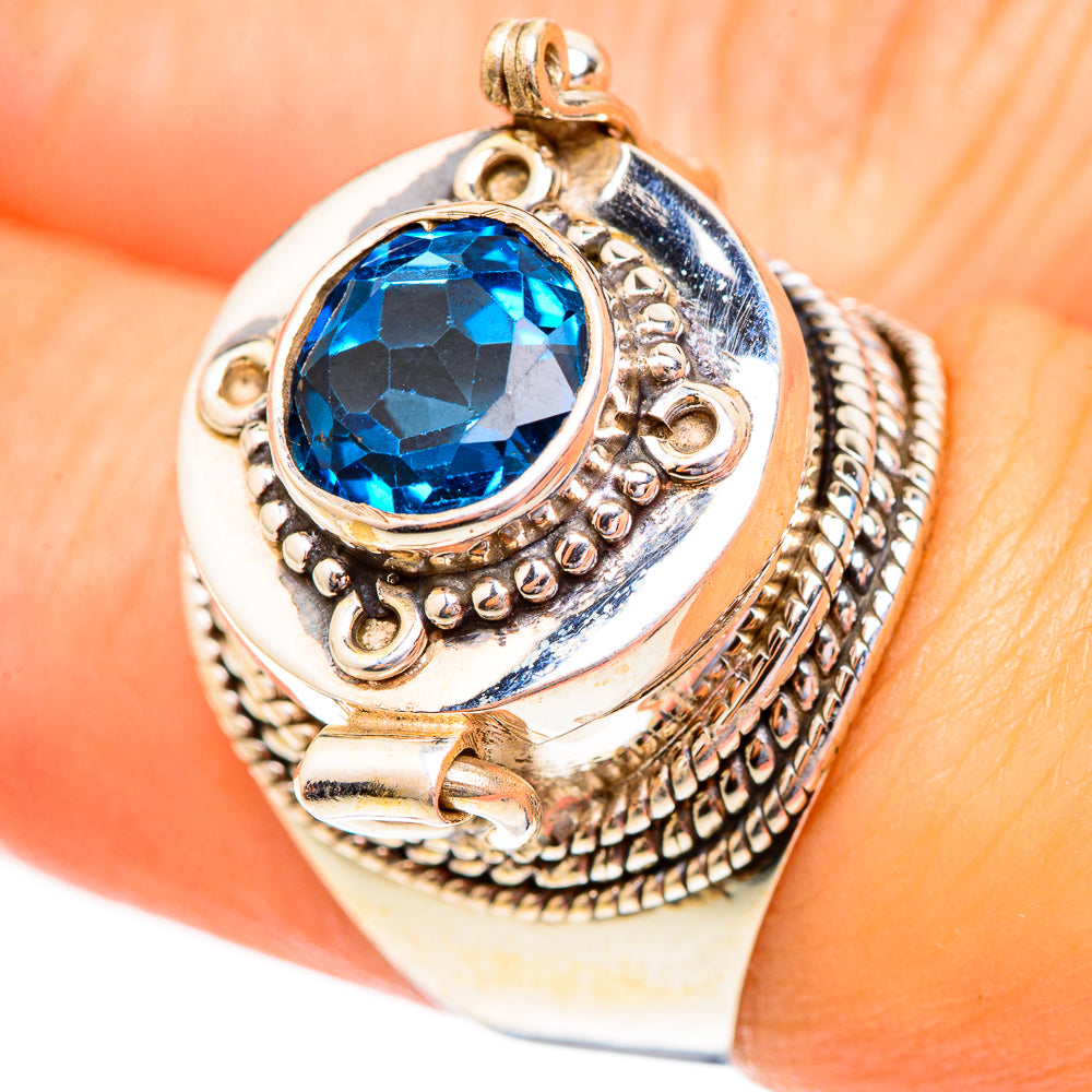 Swiss Blue Topaz Rings handcrafted by Anasilvercos - RING123439