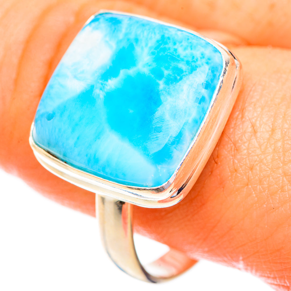 Larimar Rings handcrafted by Anasilvercos - RING123455