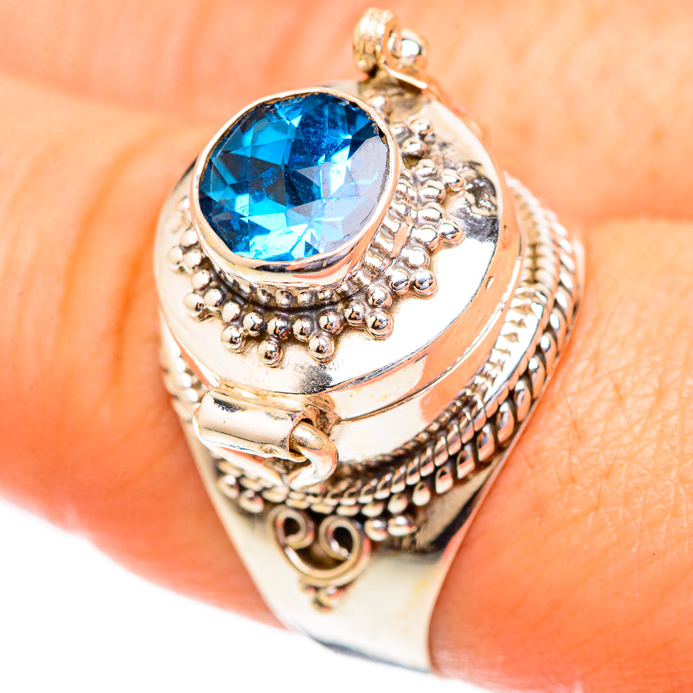 Swiss Blue Topaz Rings handcrafted by Anasilvercos - RING123456
