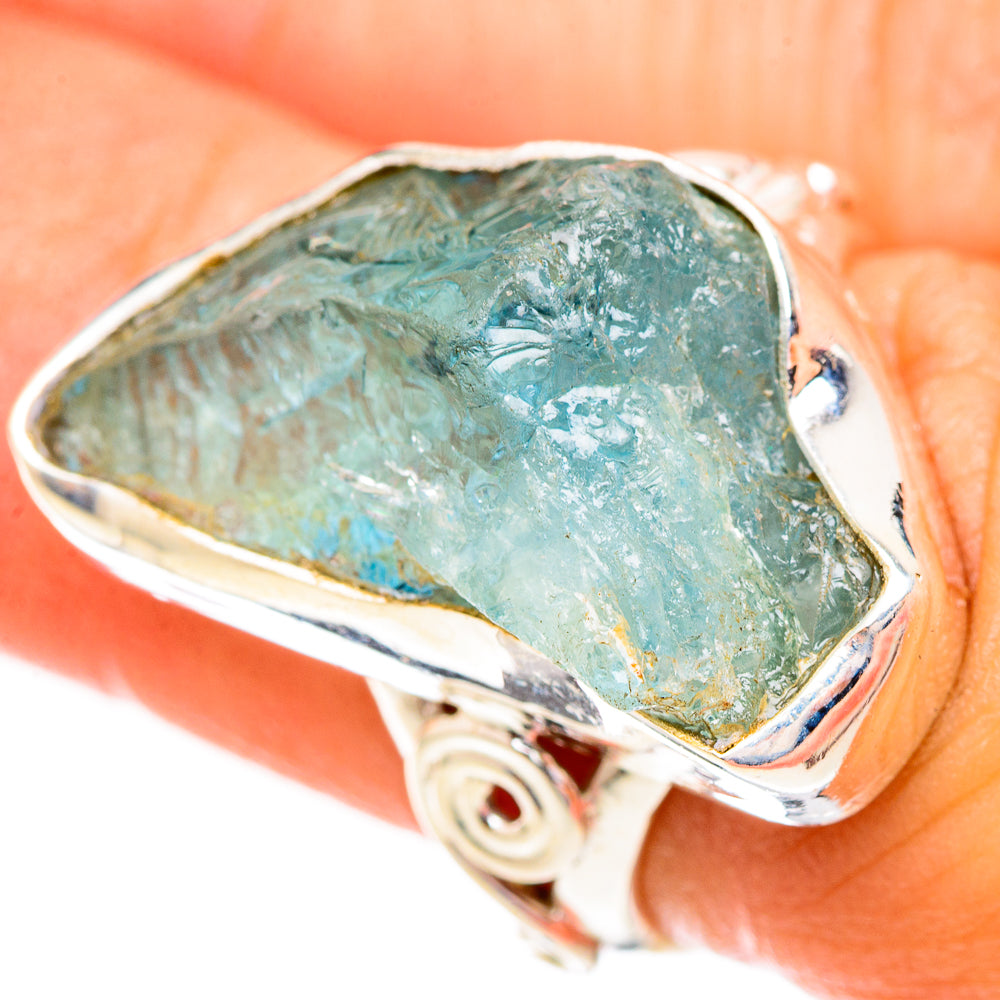 Aquamarine Rings handcrafted by Anasilvercos - RING123458