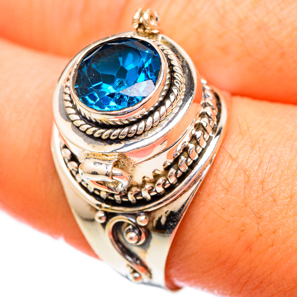 Swiss Blue Topaz Rings handcrafted by Anasilvercos - RING123461