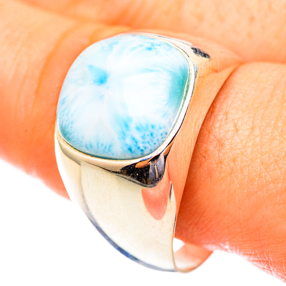 Larimar Rings handcrafted by Anasilvercos - RING123468