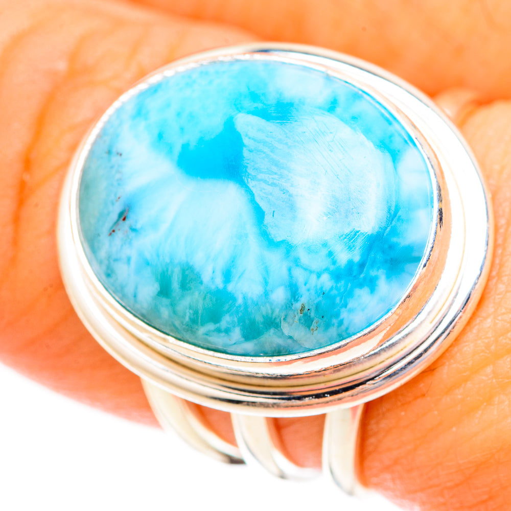 Larimar Rings handcrafted by Anasilvercos - RING123480