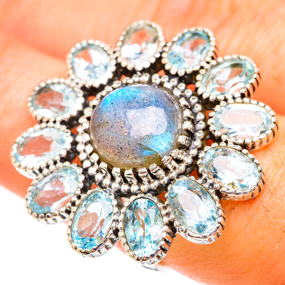 Labradorite Rings handcrafted by Anasilvercos - RING123513