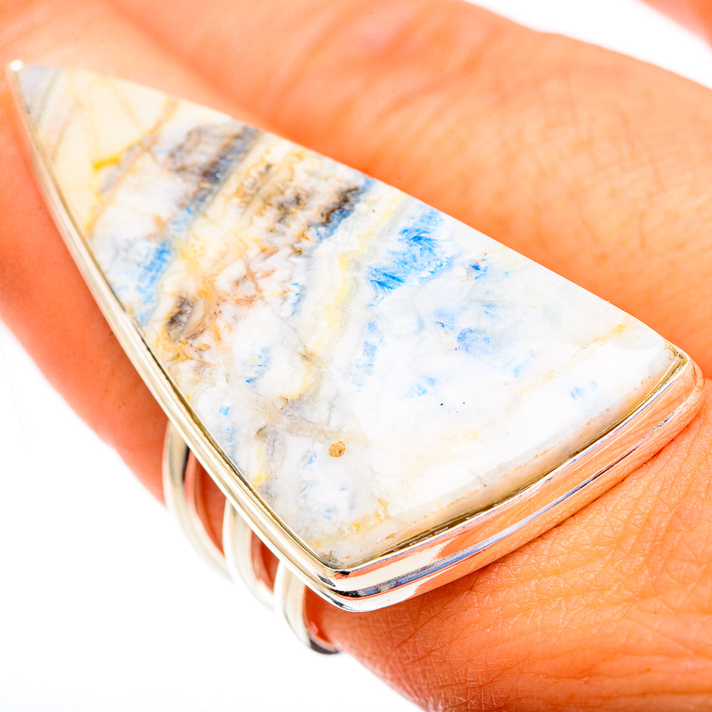 Blue Scheelite Rings handcrafted by Anasilvercos - RING123514