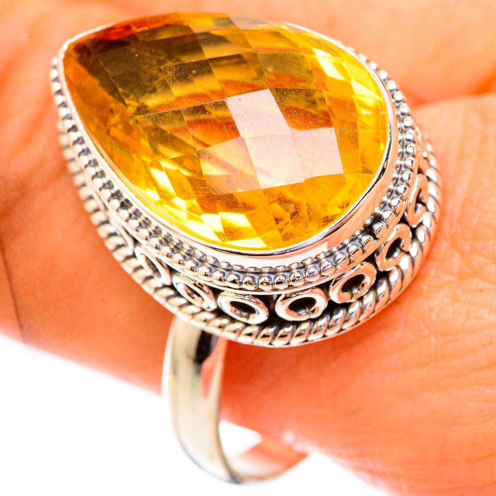 Citrine Rings handcrafted by Anasilvercos - RING123516