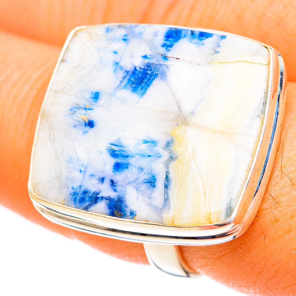 Blue Scheelite Rings handcrafted by Anasilvercos - RING123535