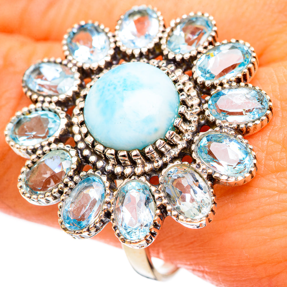 Larimar Rings handcrafted by Anasilvercos - RING123552