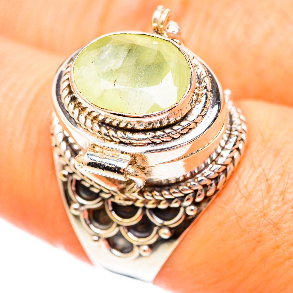 Prehnite Rings handcrafted by Anasilvercos - RING123591