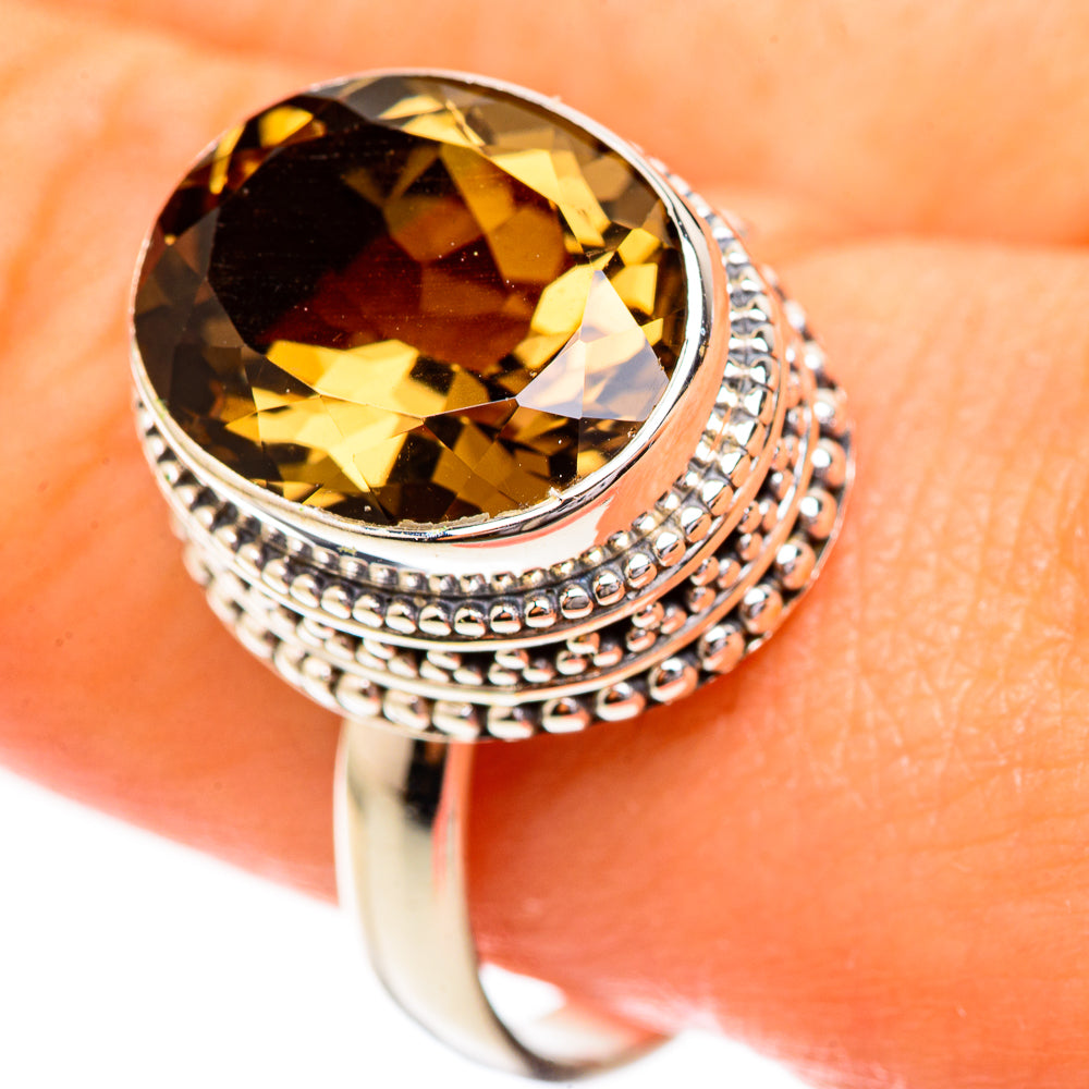 Smoky Quartz Rings handcrafted by Anasilvercos - RING123593