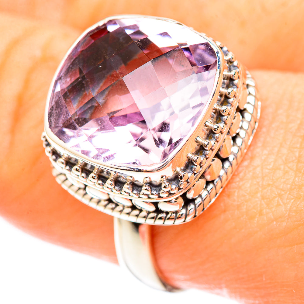 Pink Amethyst Rings handcrafted by Anasilvercos - RING123600