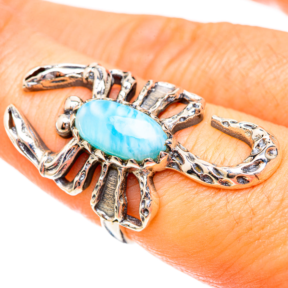 Larimar Rings handcrafted by Anasilvercos - RING123613