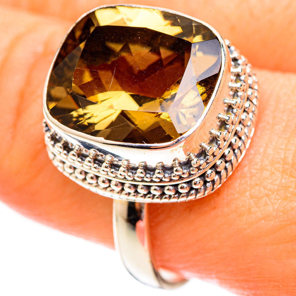 Smoky Quartz Rings handcrafted by Anasilvercos - RING123617