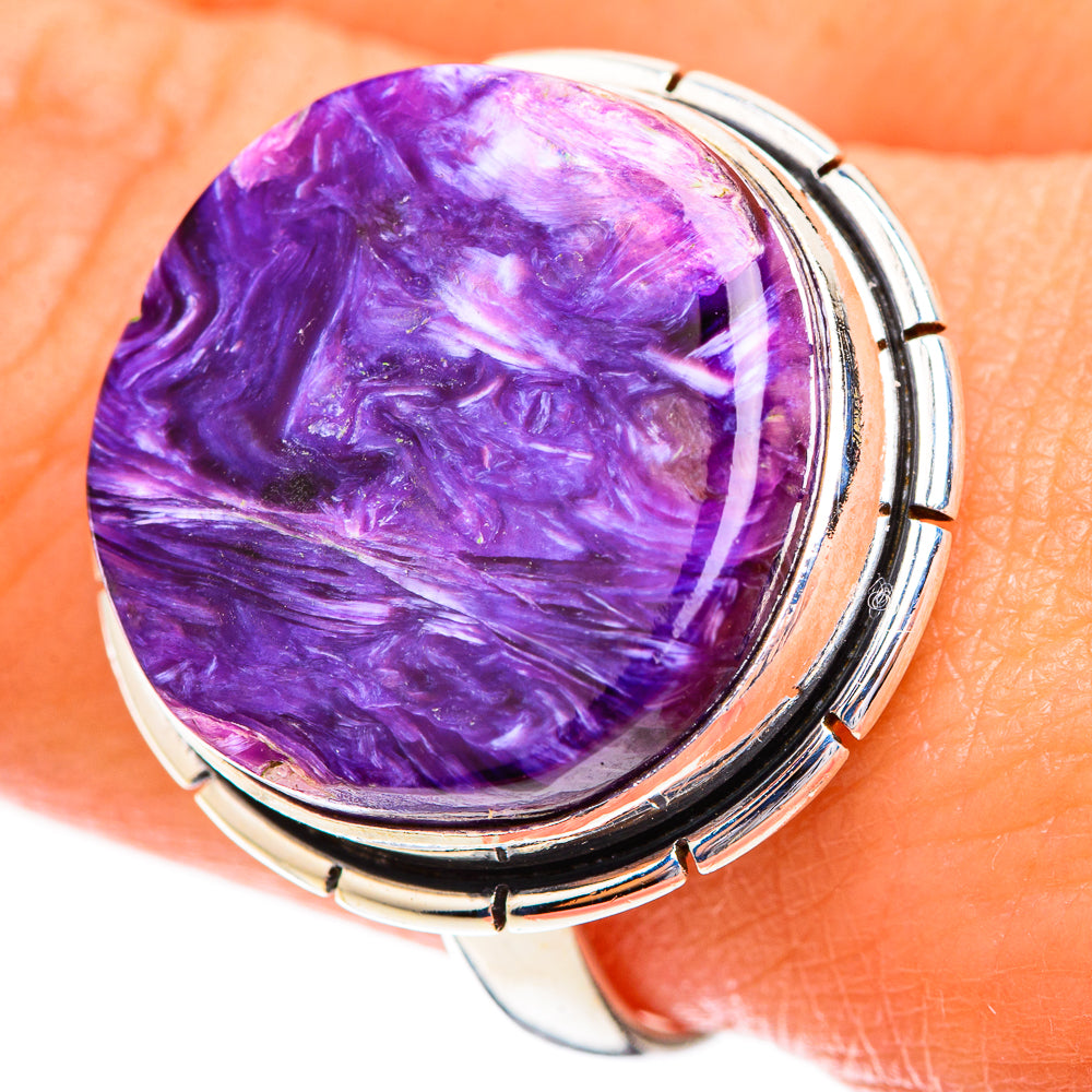 Charoite Rings handcrafted by Anasilvercos - RING123621