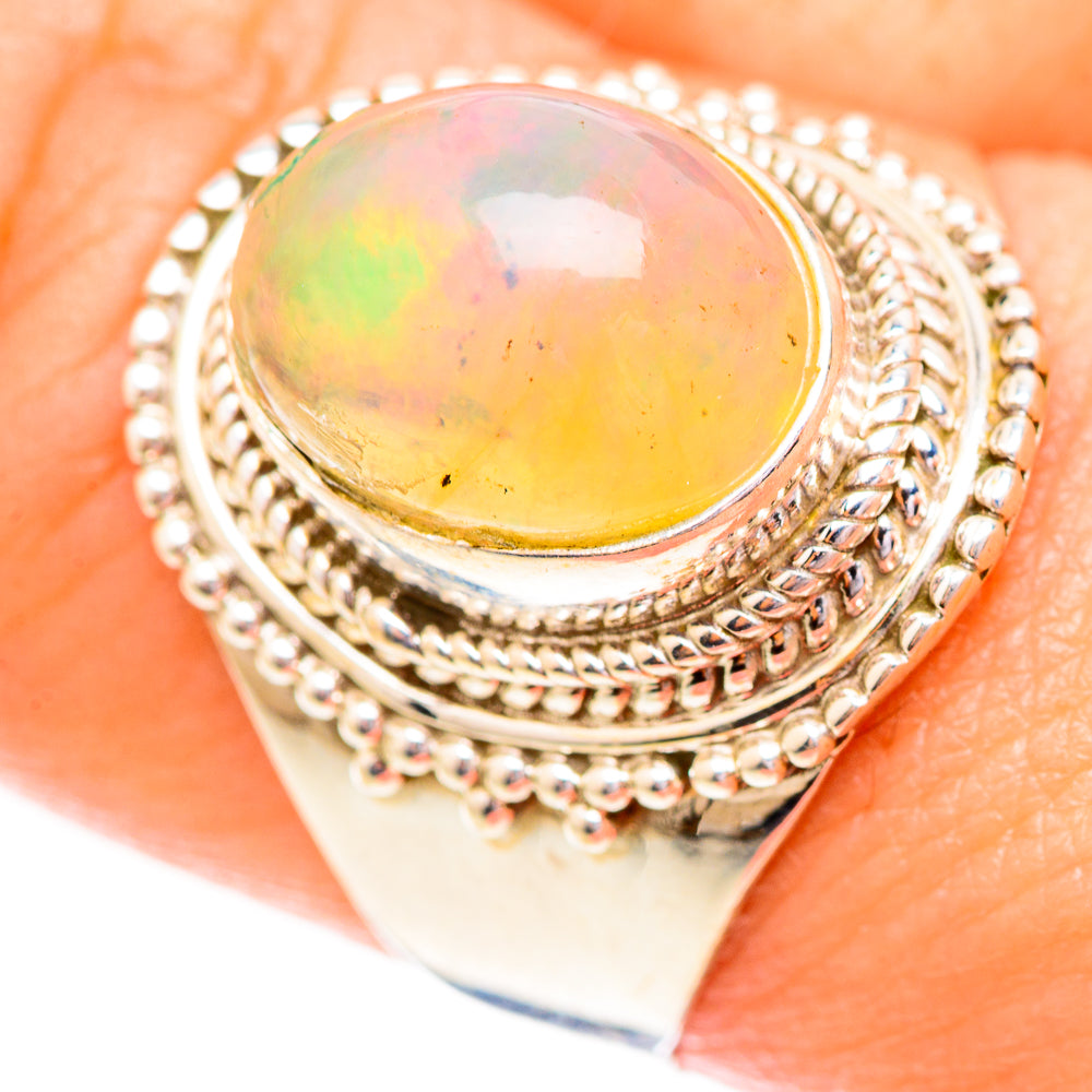 Ethiopian Opal Rings handcrafted by Anasilvercos - RING123626