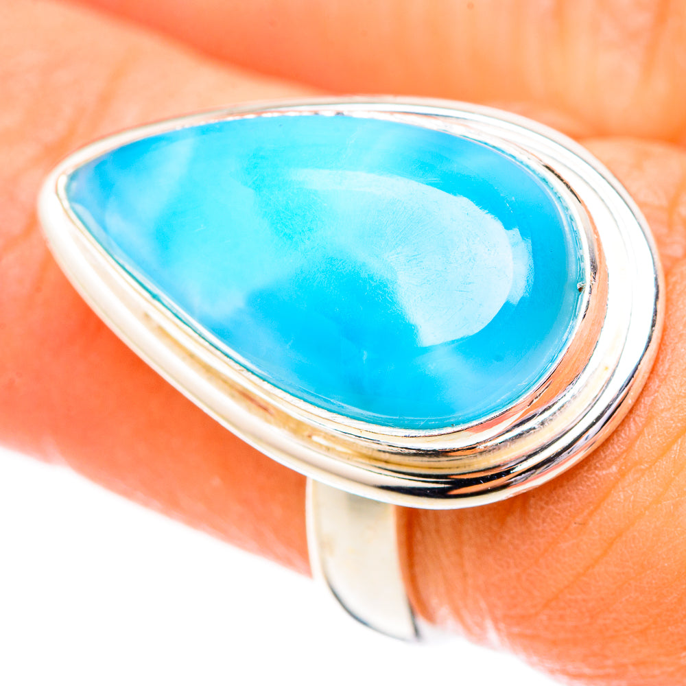 Larimar Rings handcrafted by Anasilvercos - RING123652