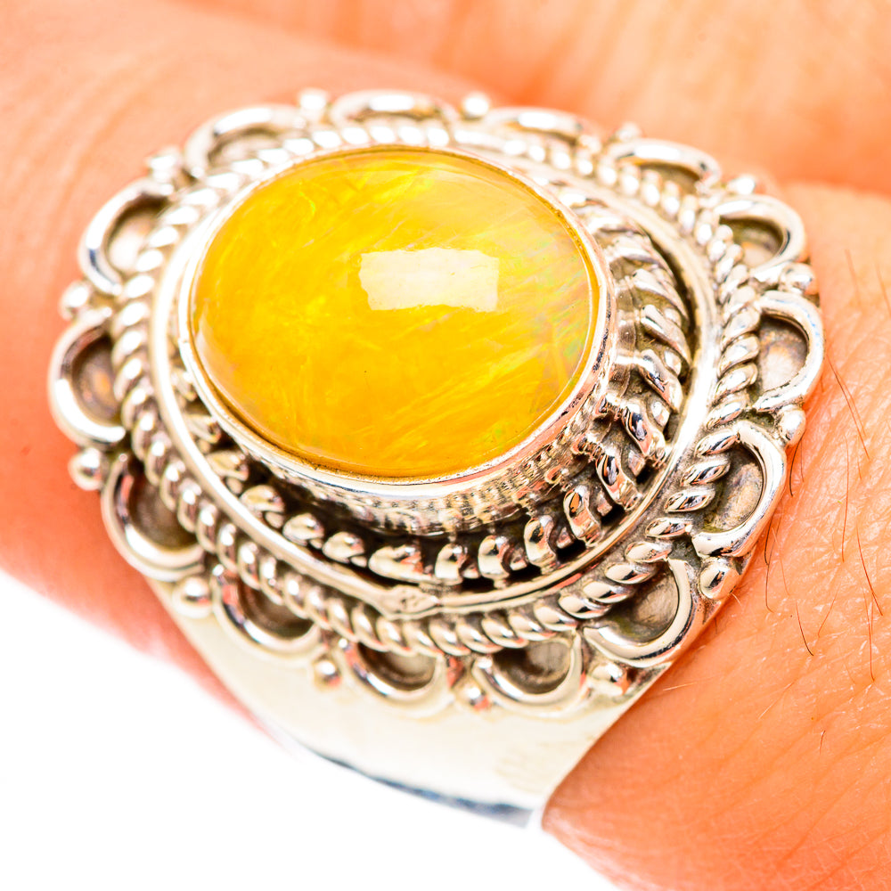 Ethiopian Opal Rings handcrafted by Anasilvercos - RING123701