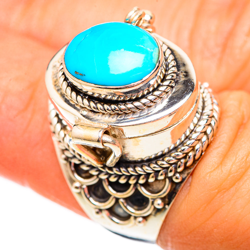 Sleeping Beauty Turquoise Rings handcrafted by Anasilvercos - RING123718