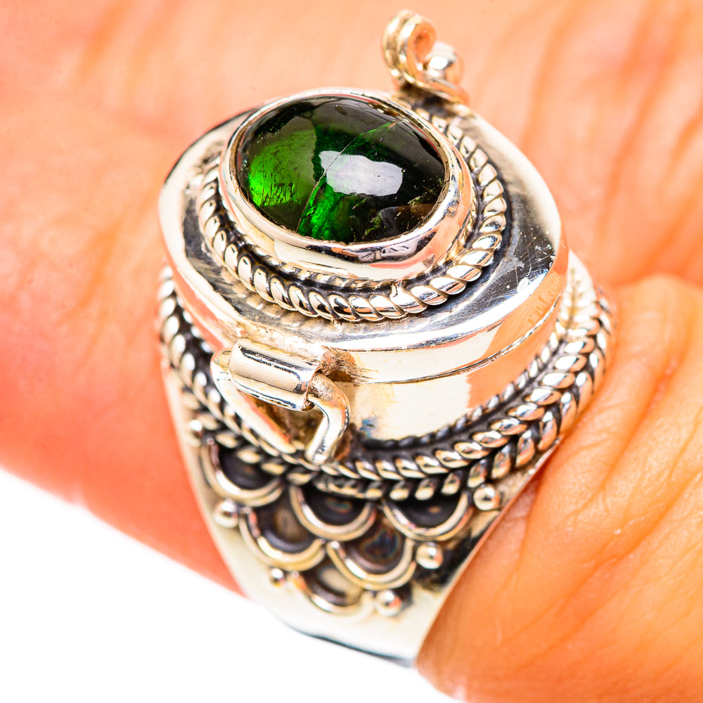 Green Tourmaline Rings handcrafted by Anasilvercos - RING123724