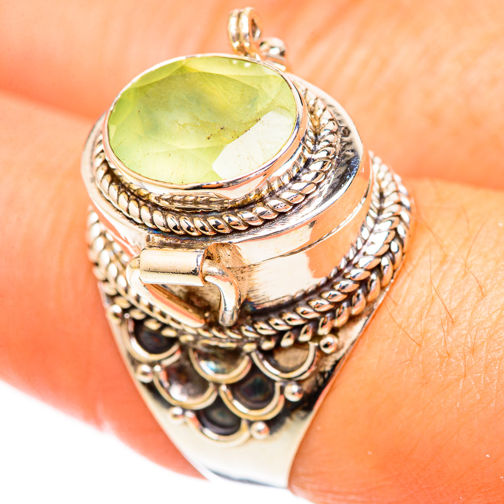 Prehnite Rings handcrafted by Anasilvercos - RING123725