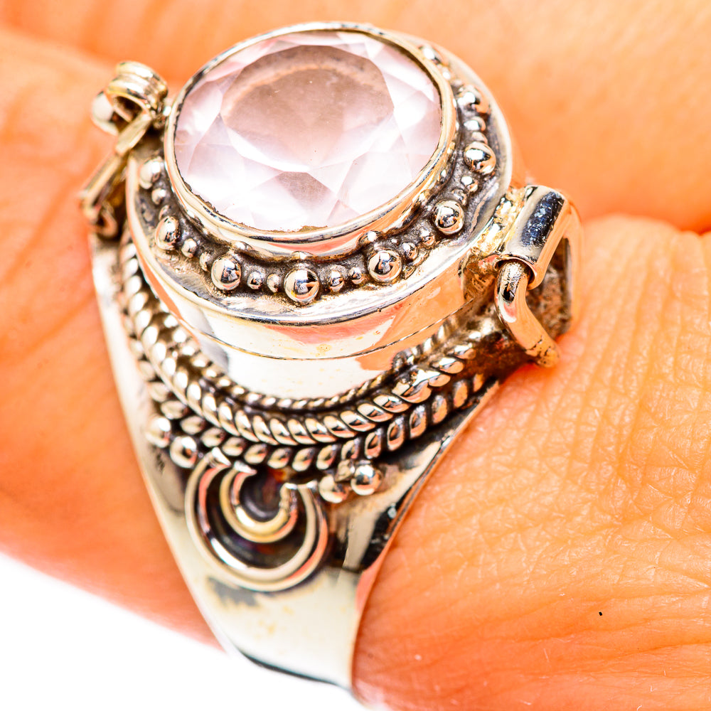 Rose Quartz Rings handcrafted by Anasilvercos - RING123727