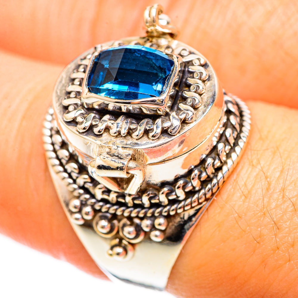 Swiss Blue Topaz Rings handcrafted by Anasilvercos - RING123733