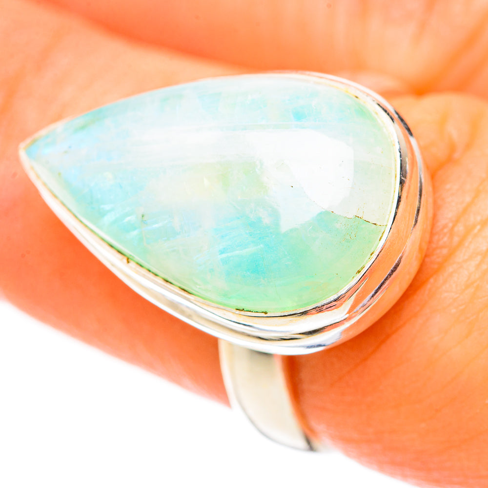 Green Moonstone Rings handcrafted by Anasilvercos - RING123738