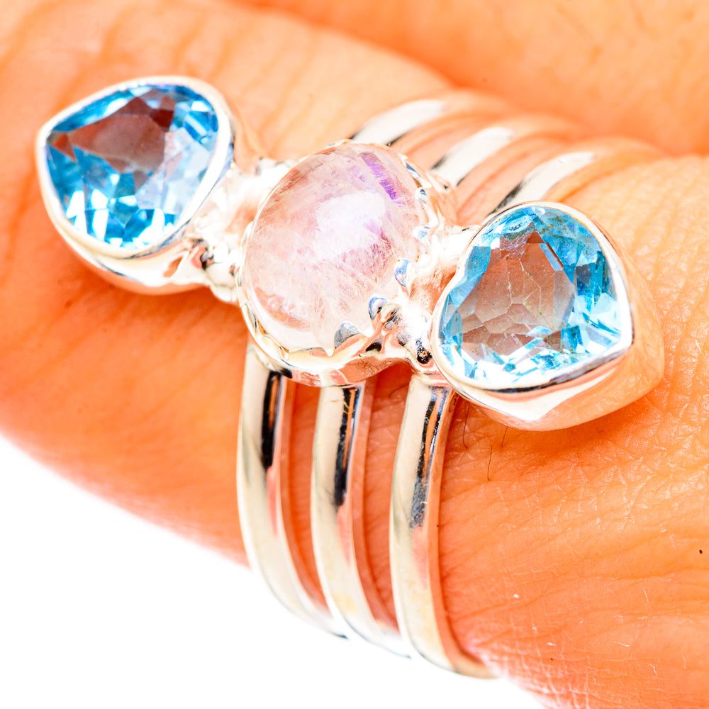 Rainbow Moonstone Rings handcrafted by Anasilvercos - RING123745