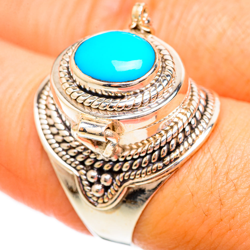 Sleeping Beauty Turquoise Rings handcrafted by Anasilvercos - RING123748
