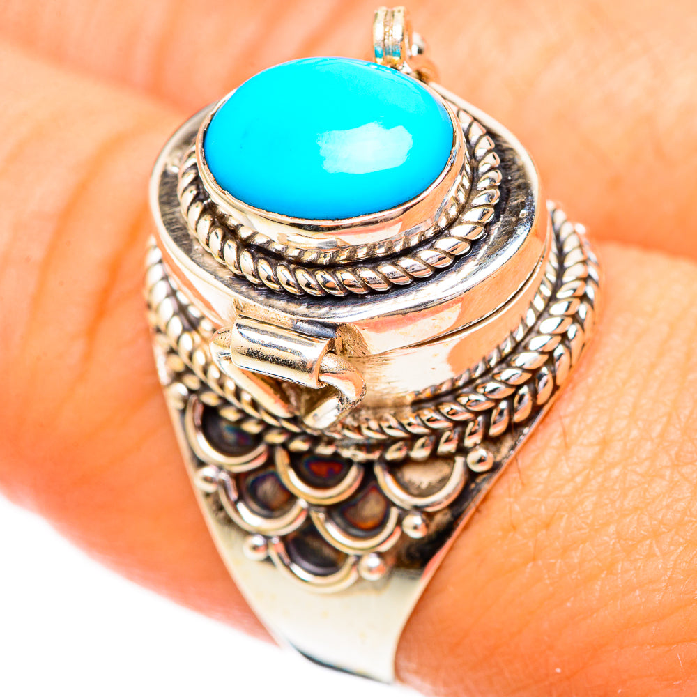 Sleeping Beauty Turquoise Rings handcrafted by Anasilvercos - RING123766