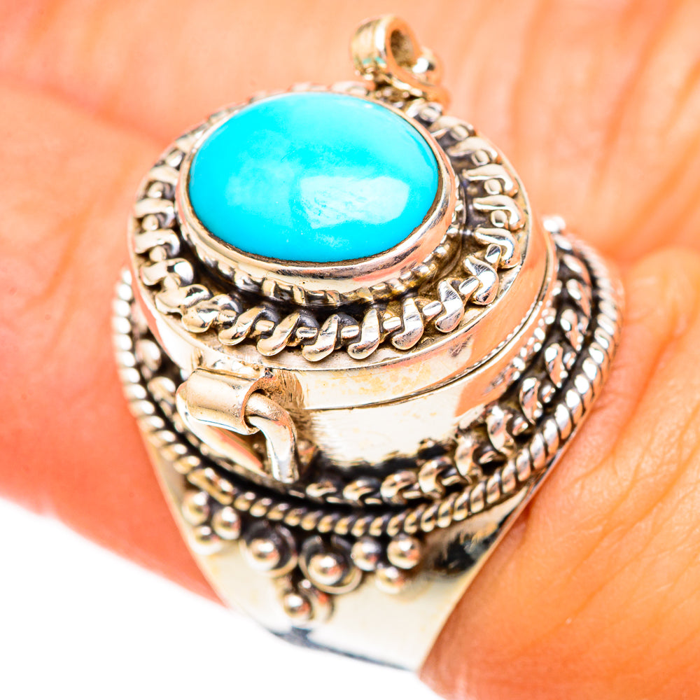 Sleeping Beauty Turquoise Rings handcrafted by Anasilvercos - RING123777