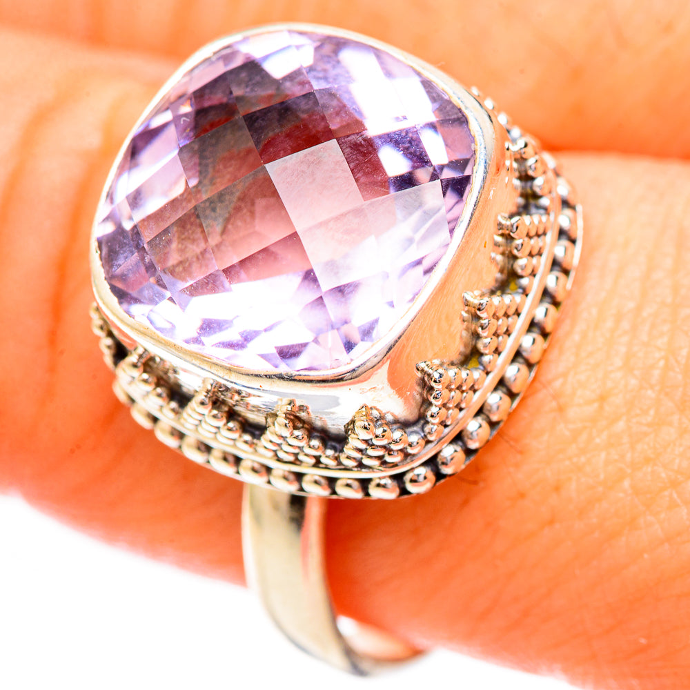 Pink Amethyst Rings handcrafted by Anasilvercos - RING123783