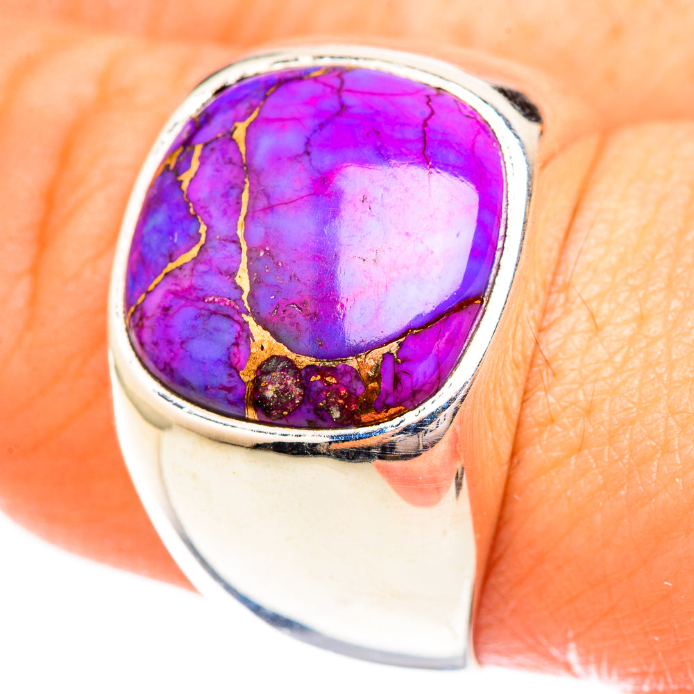 Purple Copper Composite Turquoise Rings handcrafted by Anasilvercos - RING123784