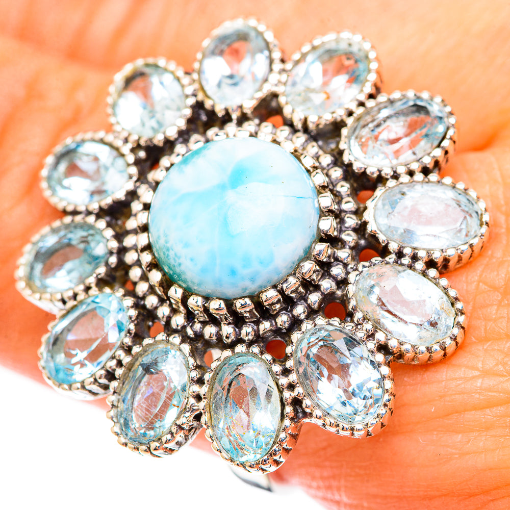 Larimar Rings handcrafted by Anasilvercos - RING123812